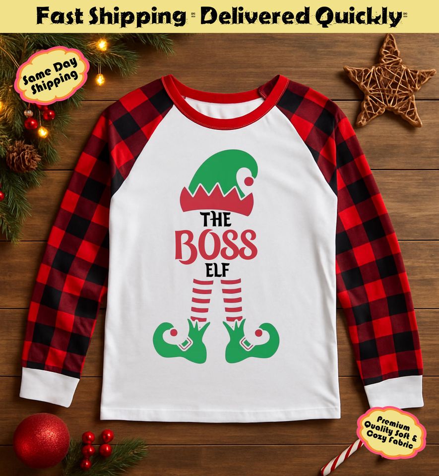 Funny Elf Family Christmas Pajamas | Custom Role Matching Xmas PJs Set