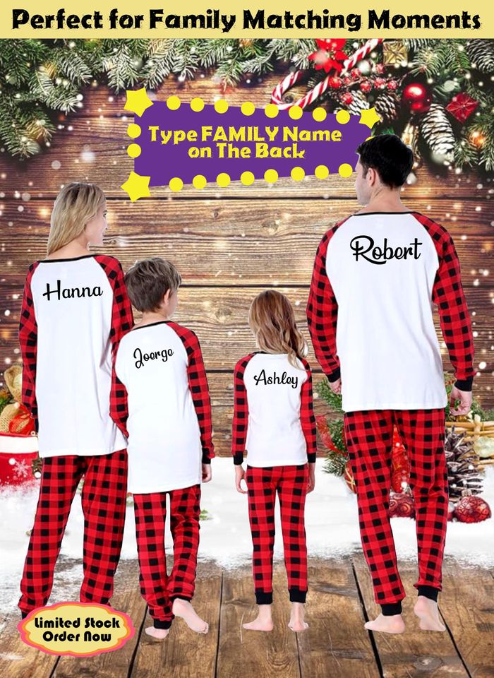 Funny Elf Family Christmas Pajamas | Custom Role Matching Xmas PJs Set