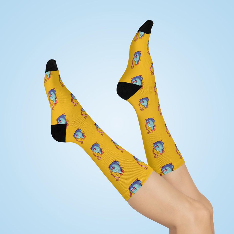 Funny Rat Socks: Sarcastic Novelty Print Cushioned Crew Socks