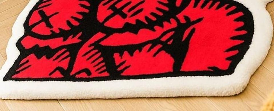 Pink Cartoon Character Rug