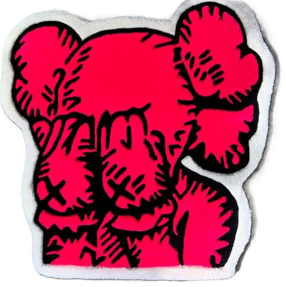 Pink Cartoon Character Rug