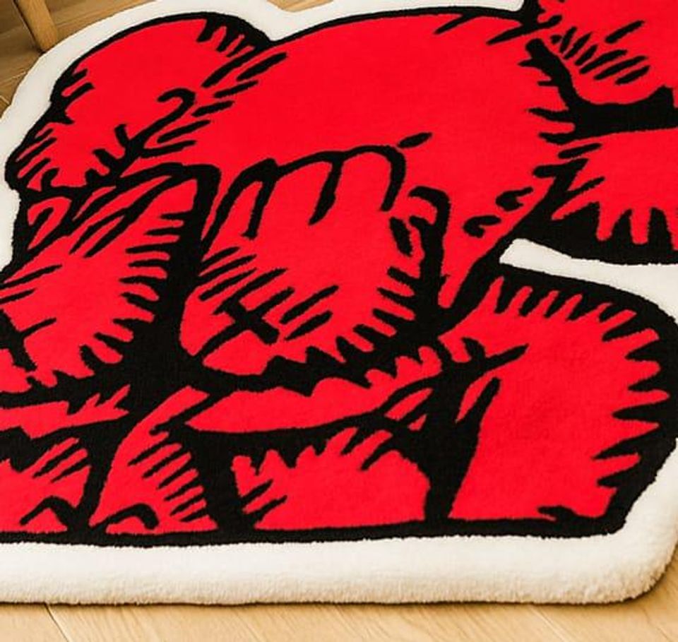 Pink Cartoon Character Rug