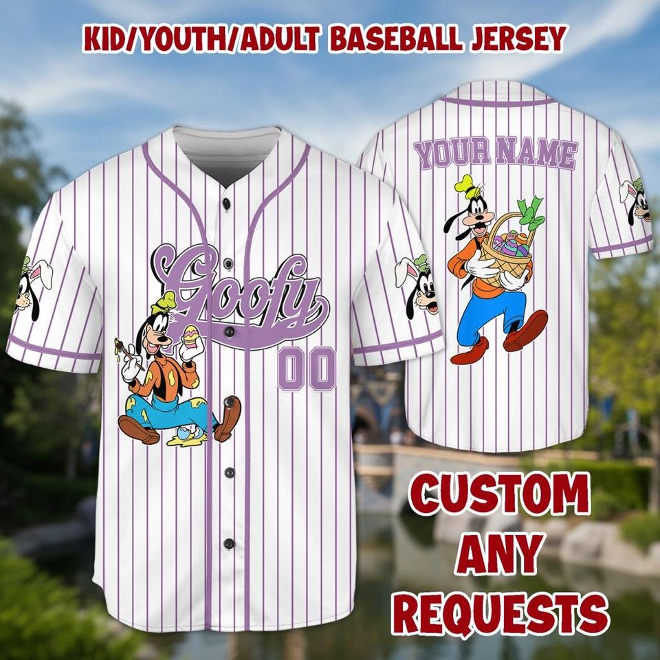 Personalized Mouse Mouse Baseball Kid Adult Jersey, Goofy Shirt, Easter Gift