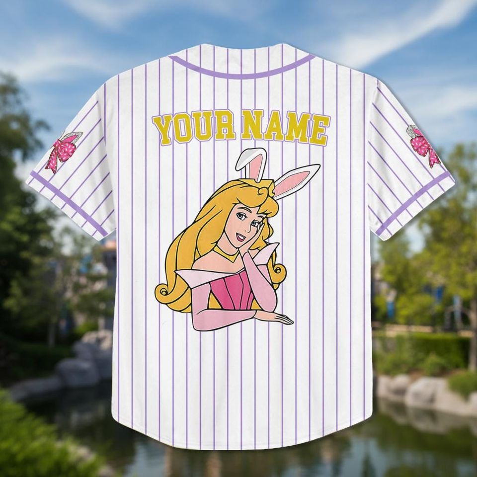 Custom Name Princess Baseball Kid Adult Jersey, Easter Gift