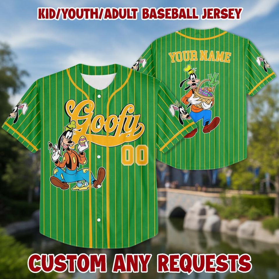 Personalized Mouse Mouse Baseball Kid Adult Jersey, Goofy Shirt, Easter Gift