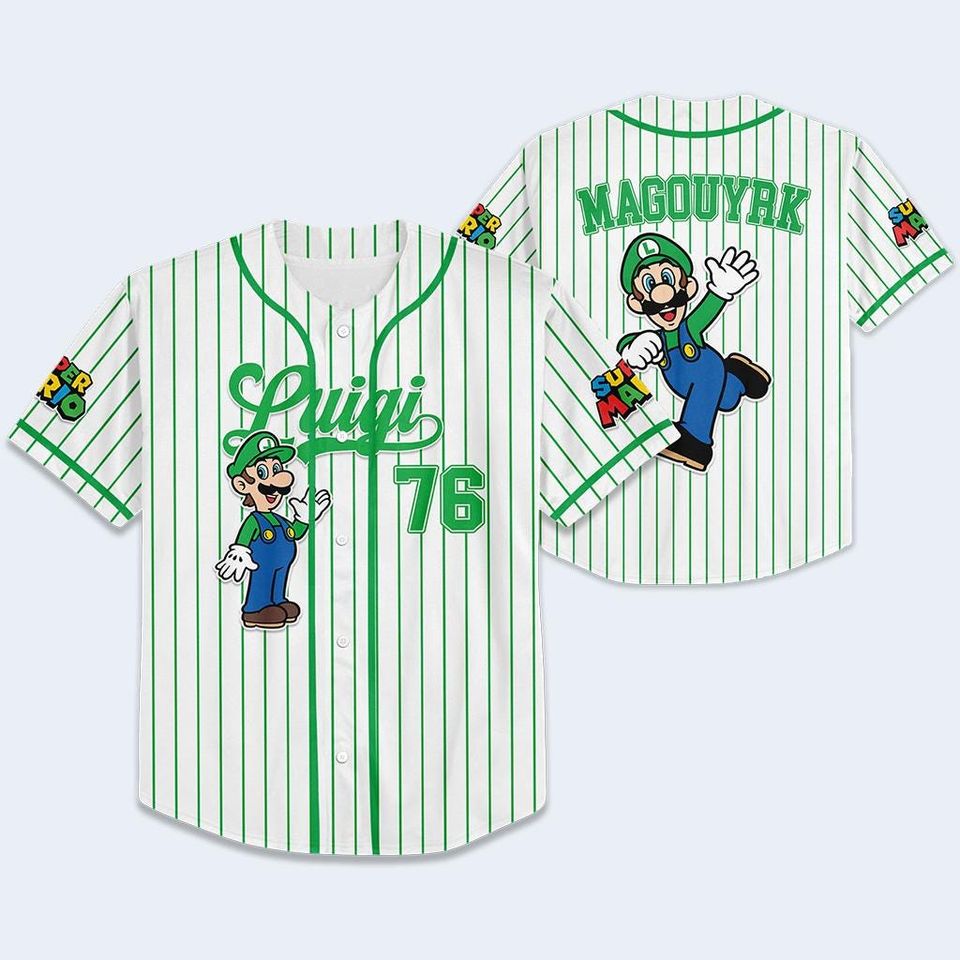 Personalized Super Game Character Baseball Jersey, Game Series