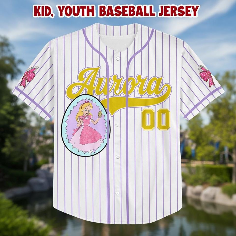 Custom Name Princess Baseball Kid Adult Jersey, Easter Gift