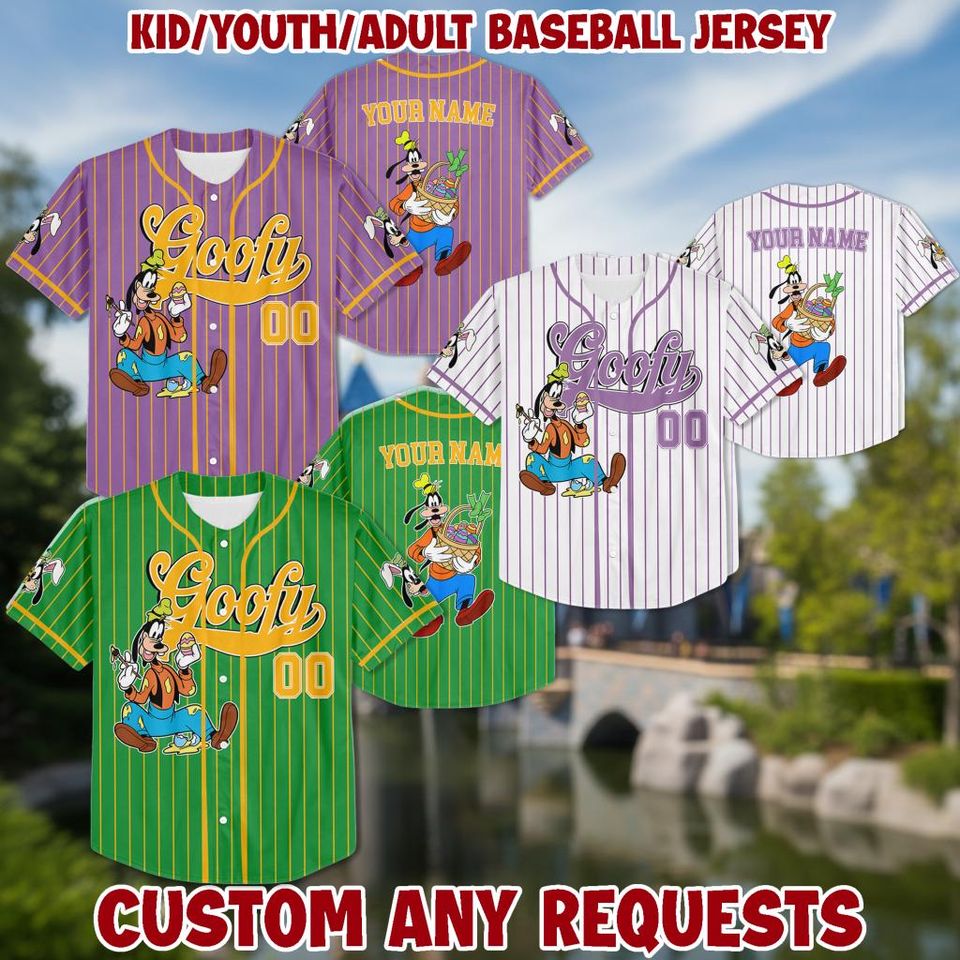 Personalized Mouse Mouse Baseball Kid Adult Jersey, Goofy Shirt, Easter Gift