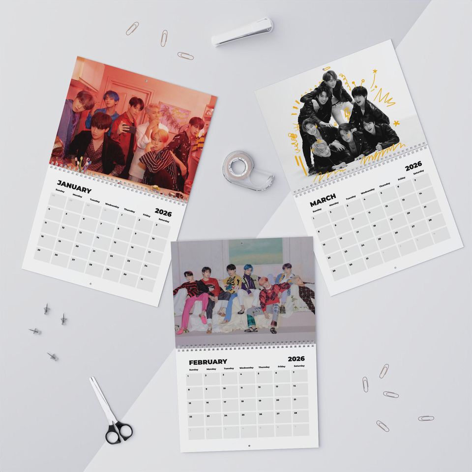 BTS 2026 Wall Calendar - Kpop Gift for Army
