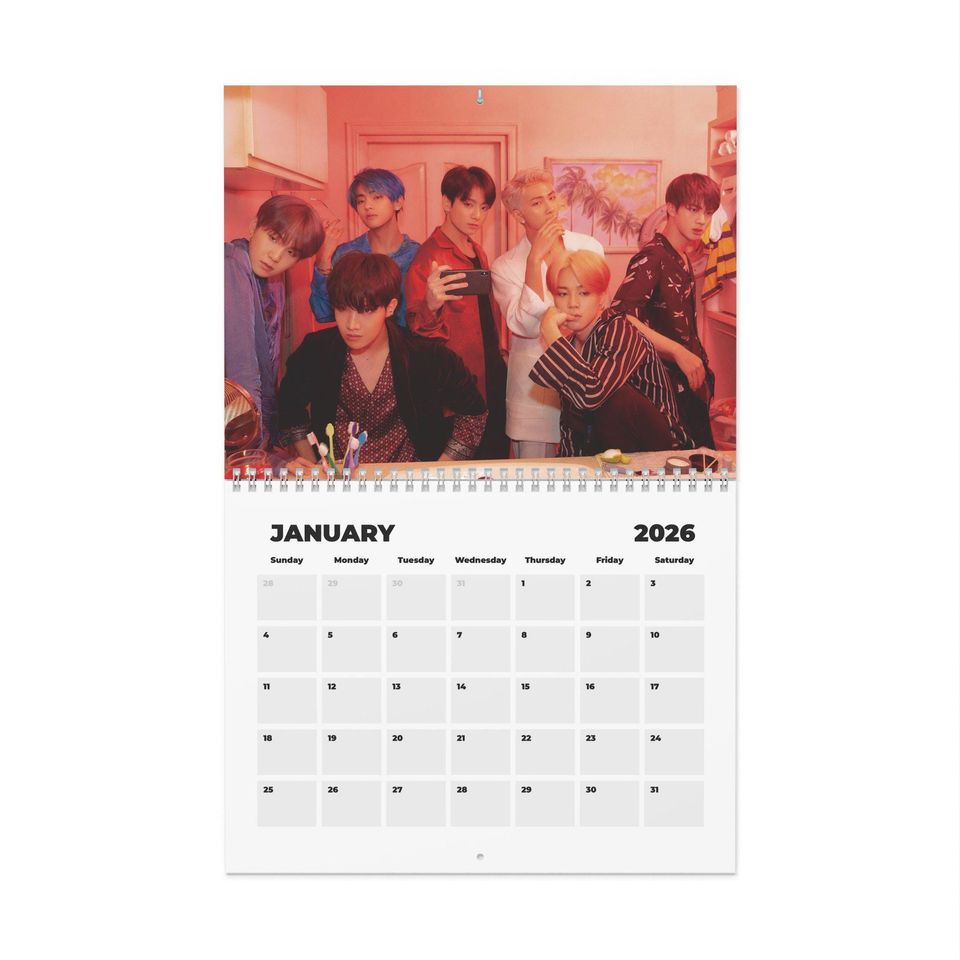 BTS 2026 Wall Calendar - Kpop Gift for Army