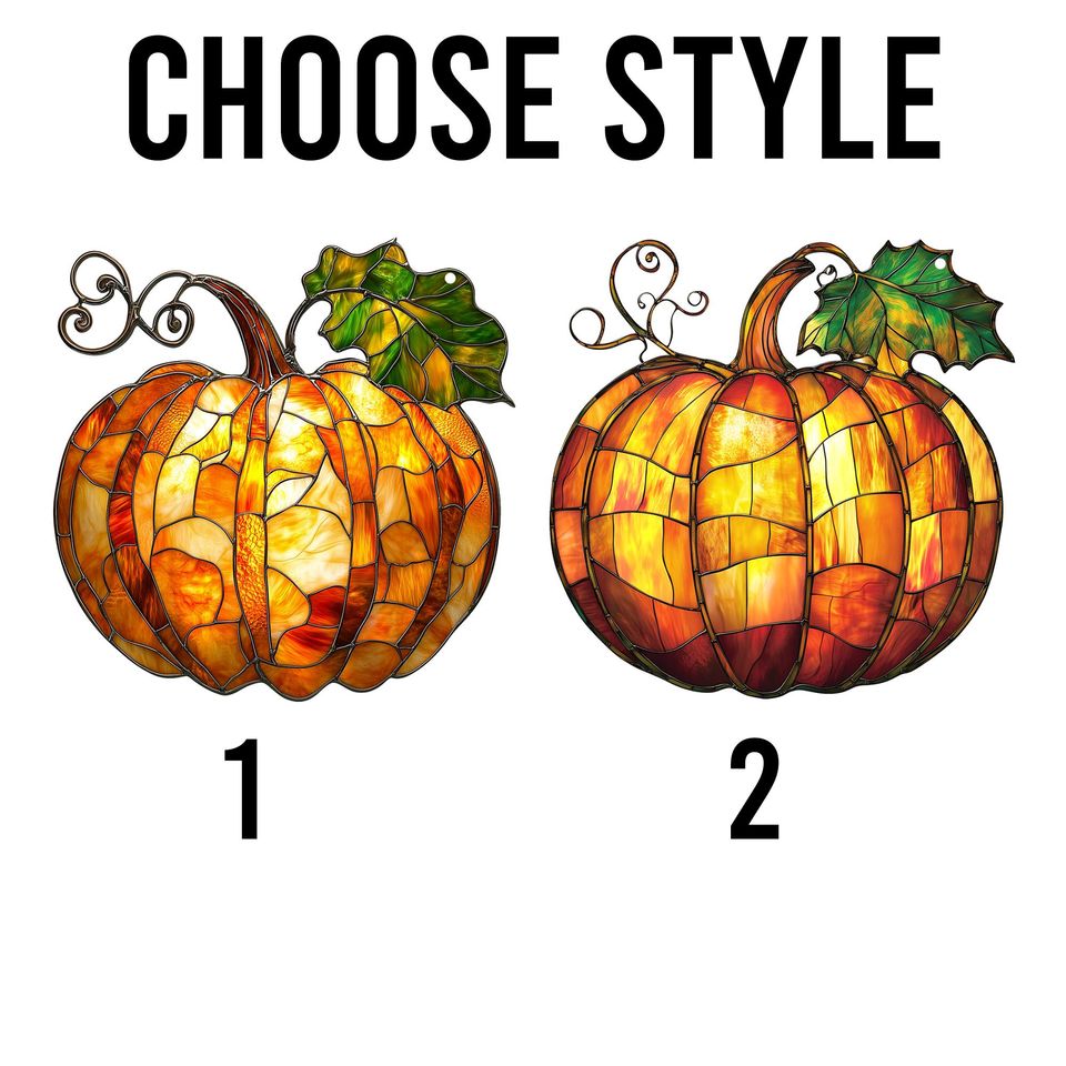 Pumpkin Suncatcher: Fall Window Hanging Decoration, Thanksgiving Gift