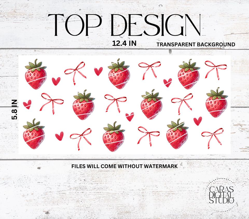 Strawberry Tumbler Wrap Design: Summer Quencher