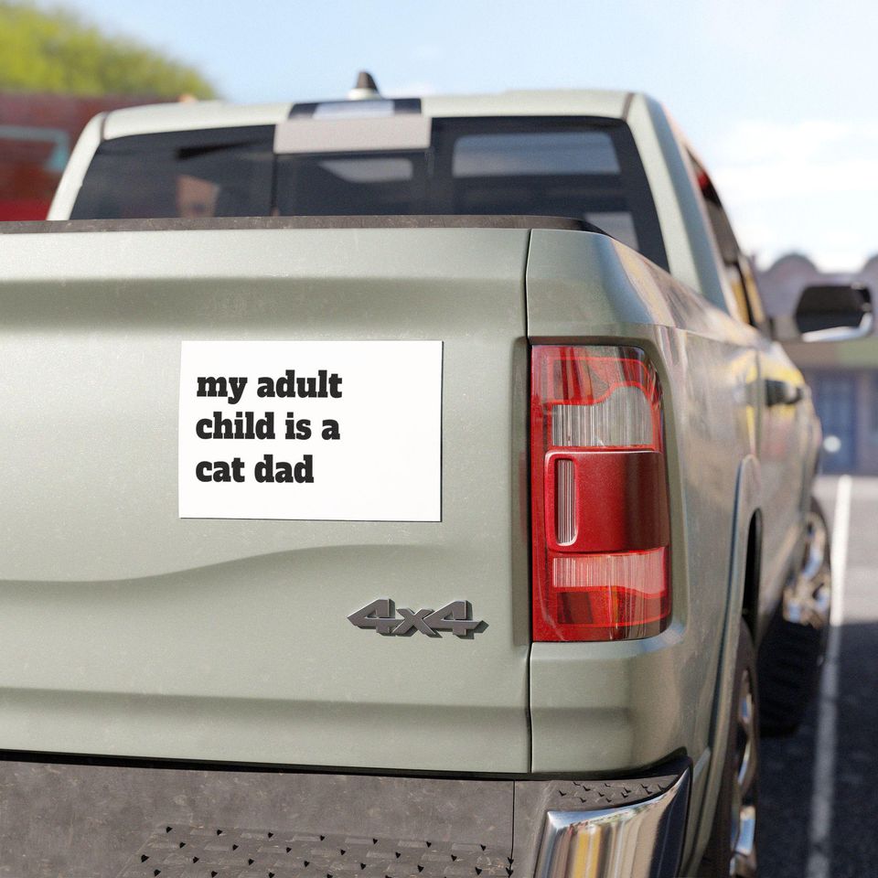 Cat Dad Car Magnet
