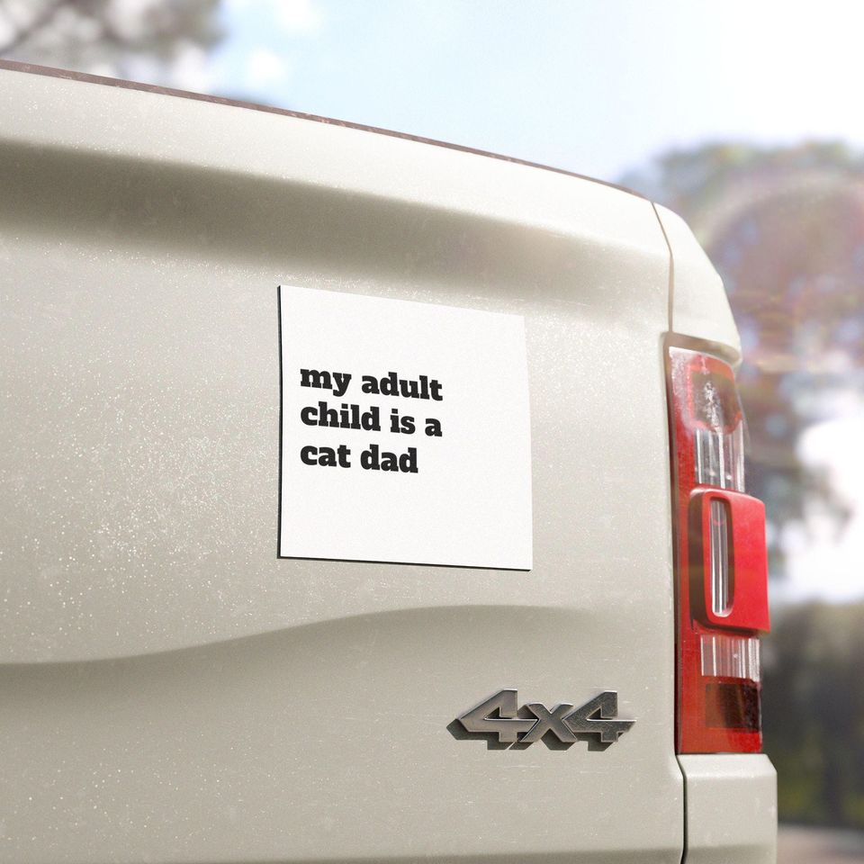 Cat Dad Car Magnet
