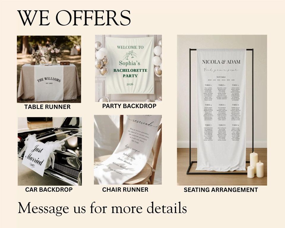 Custom Fabric Wedding Welcome Sign  Modern Polycanvas Wedding Sign  Wedding Banner  Personalised Wedding Decor  Engagement Party Sign