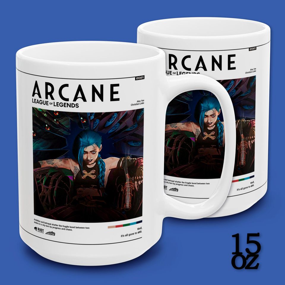 Arcane Jinx Mug | League of Legends Anime Coffee Cup, Arcane Merch