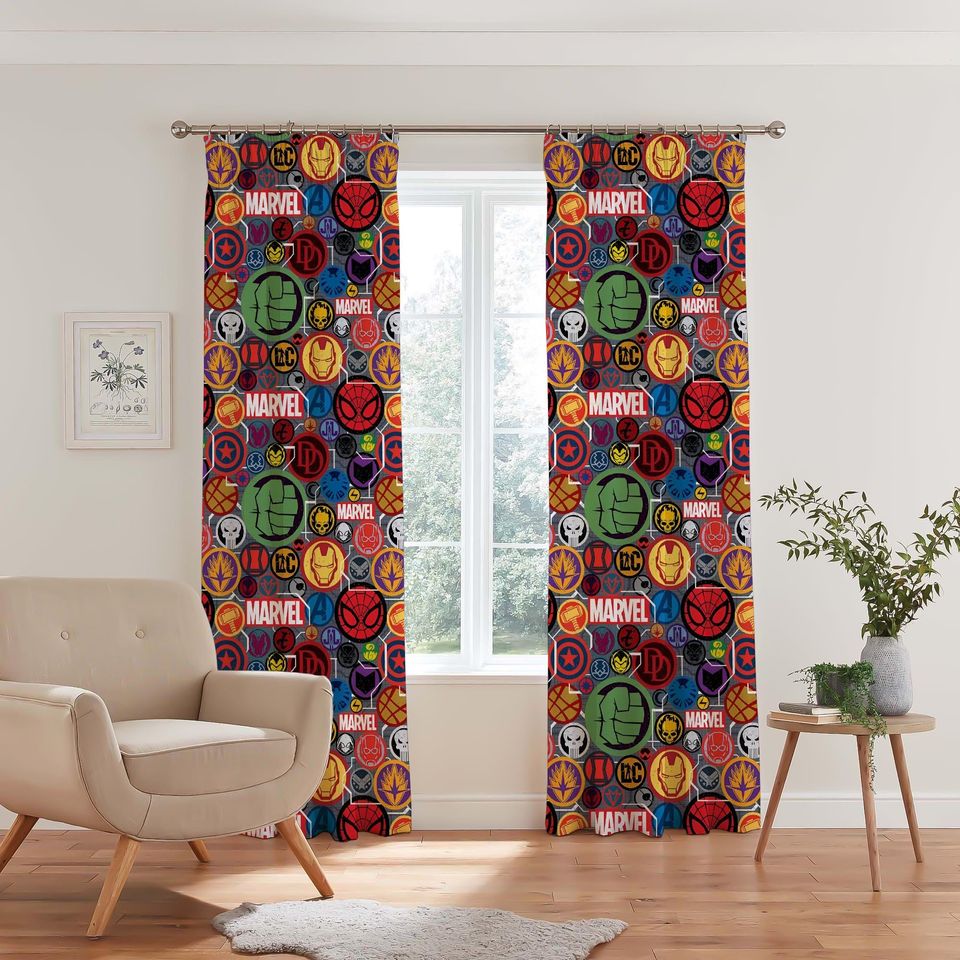 Marvel Themed Window Curtains