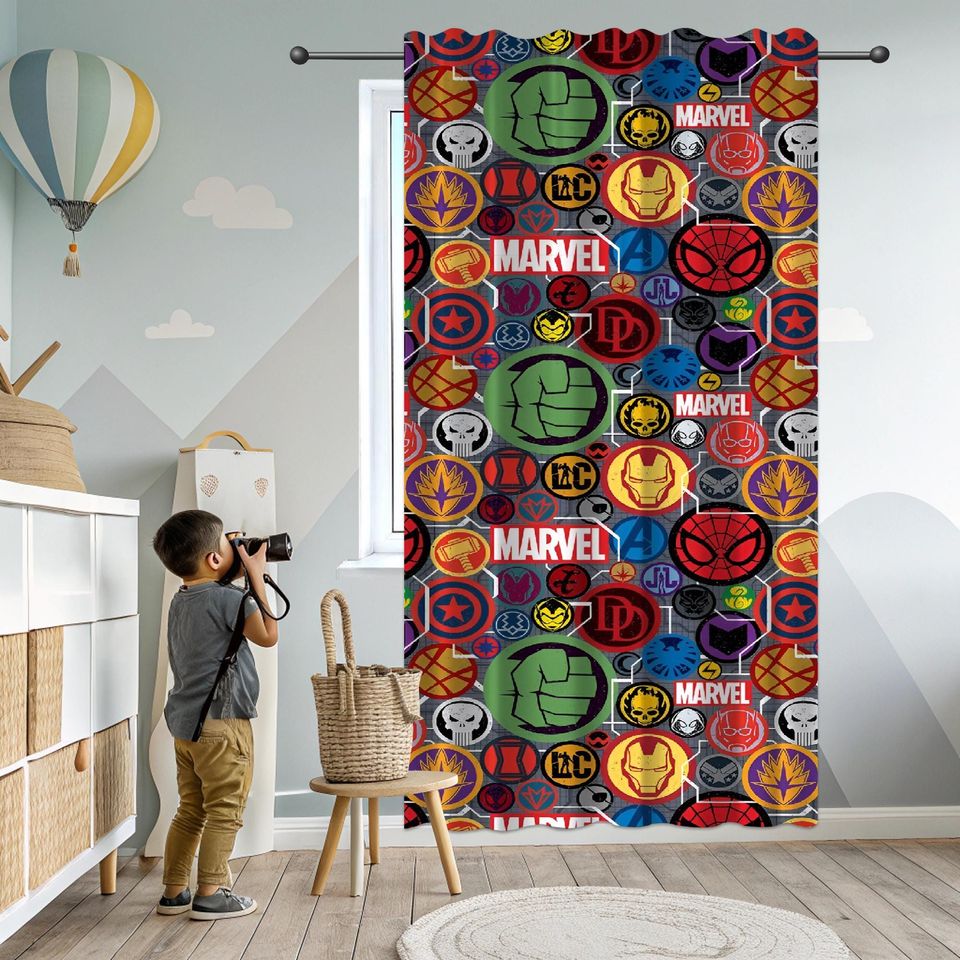 Marvel Themed Window Curtains