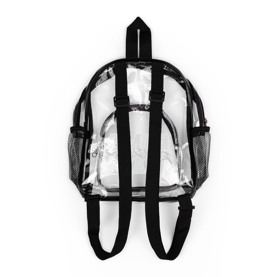 GAME DAY Las Vegas Football Team Raiders Clear Backpack, Game Day Bag, Clear Sport Bag