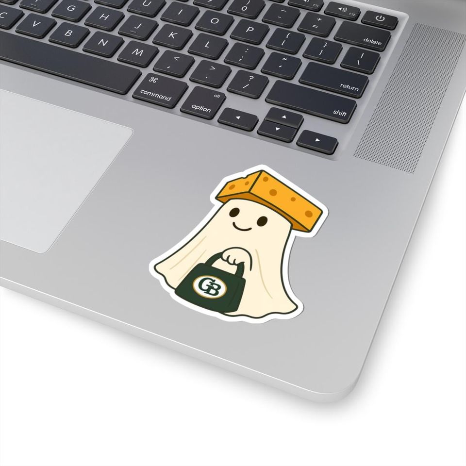 Halloween Ghost Sticker, Green Bay Football Packers Sticker, Football fan sticker, Game Day Sticker