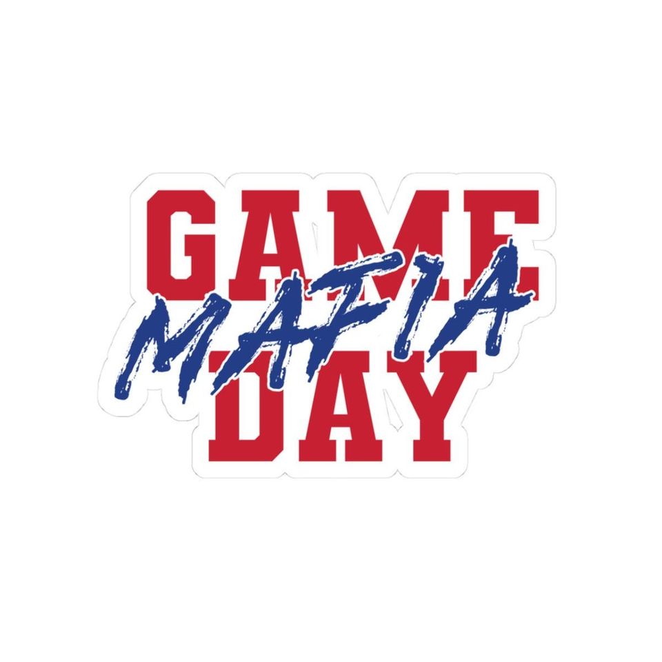 Buffalo Mafia Sticker, Game Day Bills Football Fan Sticker