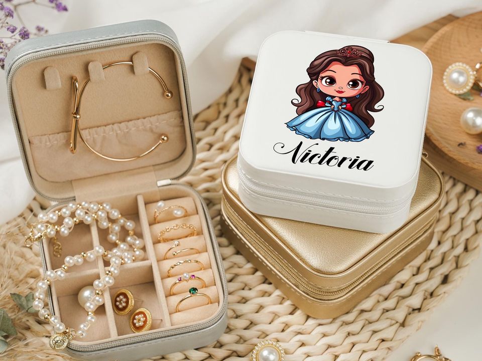 Custom Princess Jewelry Box with Name for Little Girl