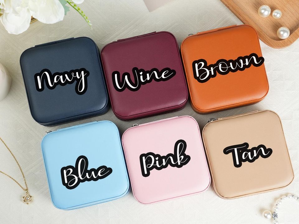 Personalized Floral Jewelry Box - Custom Name & Bridesmaid Gift