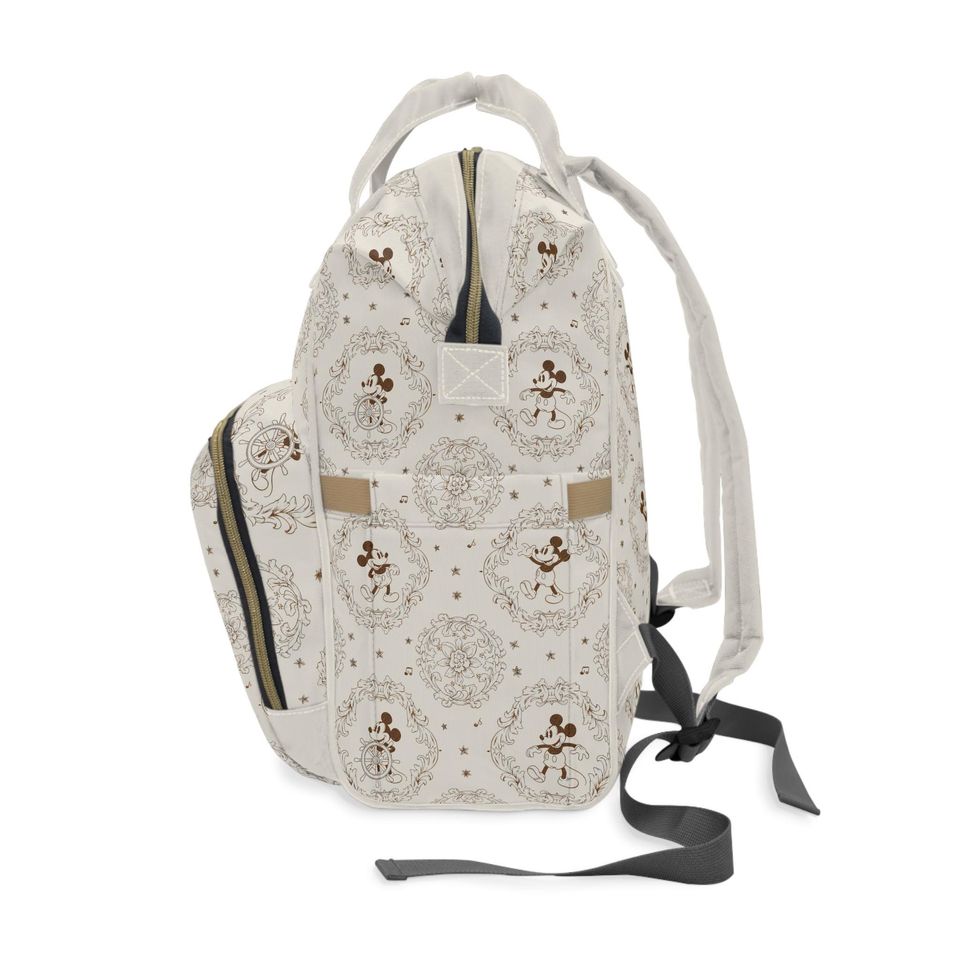 Personalized Diaper Bag Backpack, Toile de Jouy Baby Bag