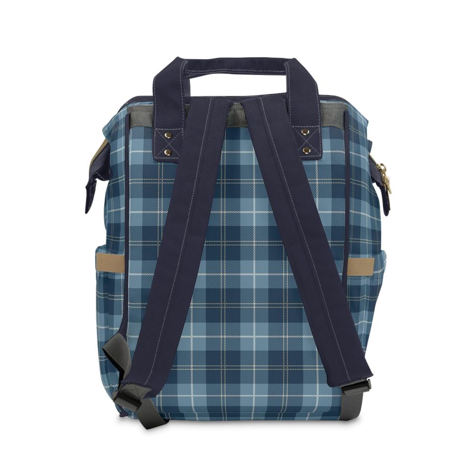 Personalized Diaper Bag Backpack, Preppy Teddy Bear Baby Bag