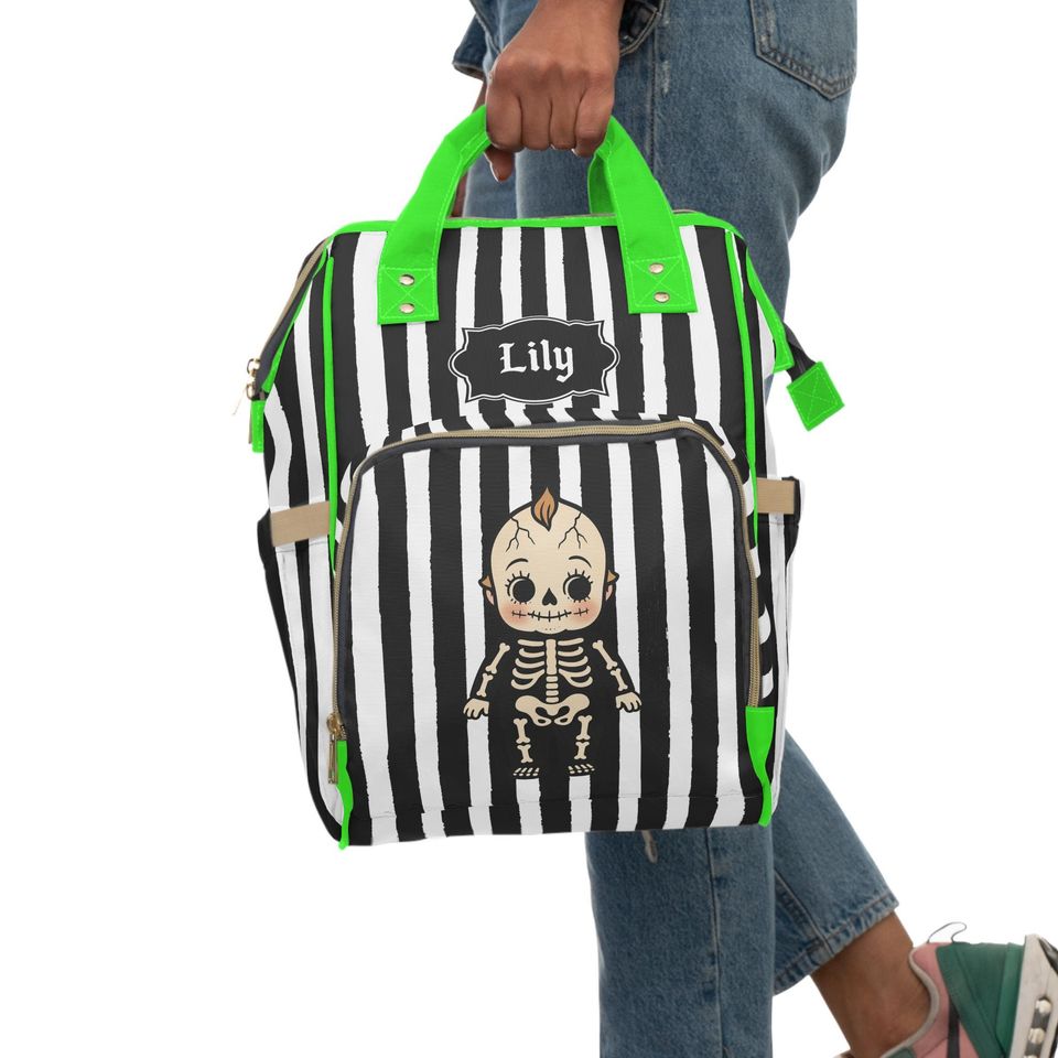 Personalized Goth Diaper Backpack