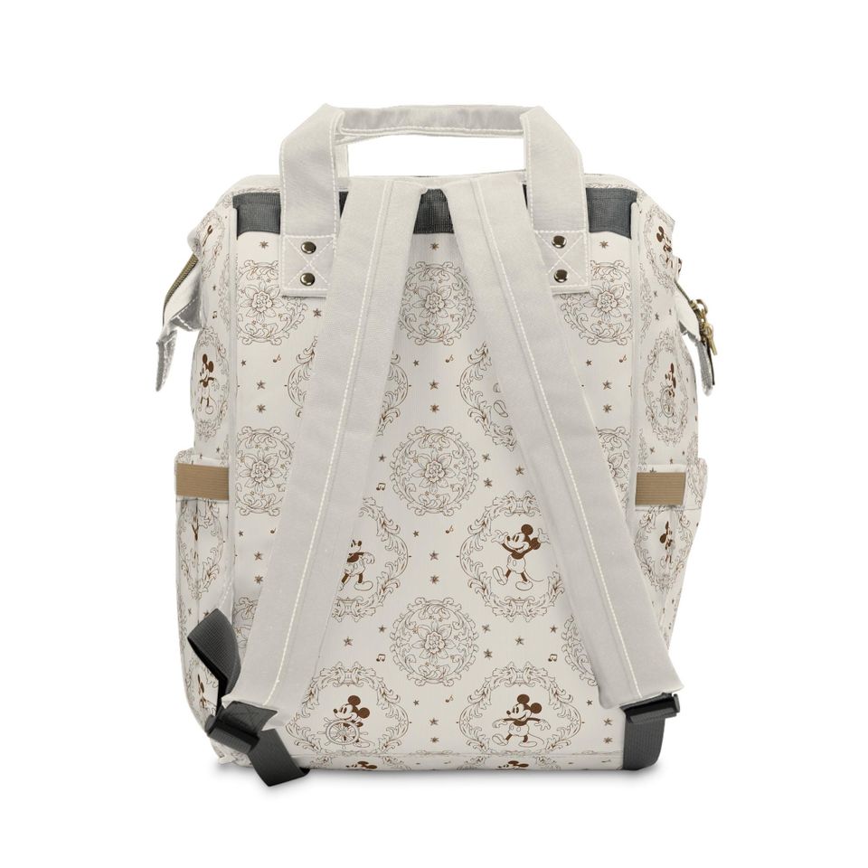 Personalized Diaper Bag Backpack, Toile de Jouy Baby Bag