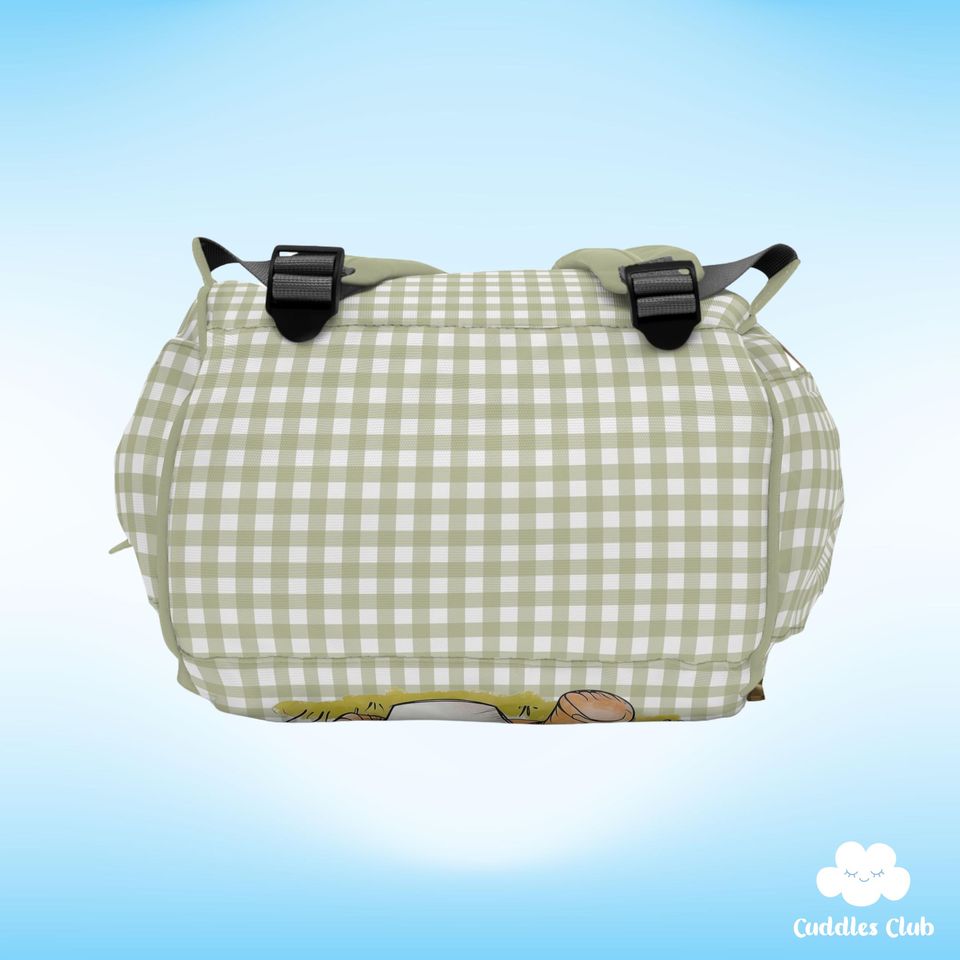 Personalized Pooh Diaper Backpack, Nursery Bag