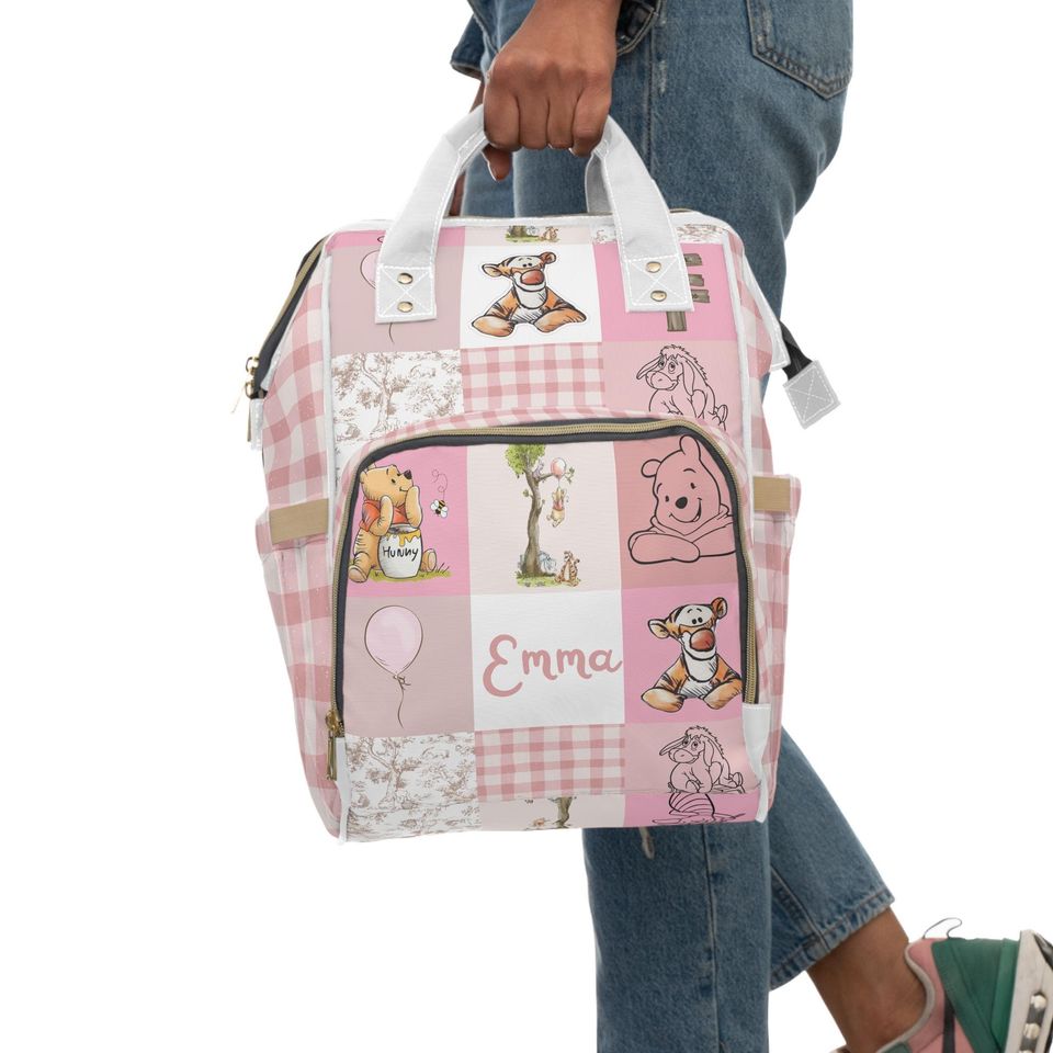 Personalized  Winnie The Pooh Diaper Backpack