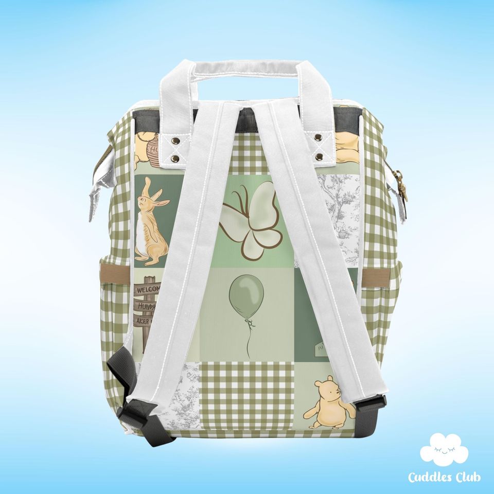 Personalized Pooh Bear Diaper Backpack
