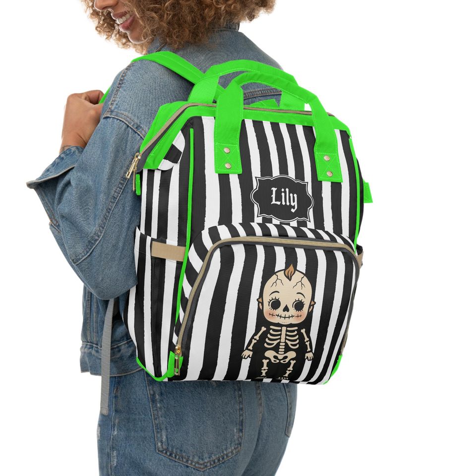 Personalized Goth Diaper Backpack