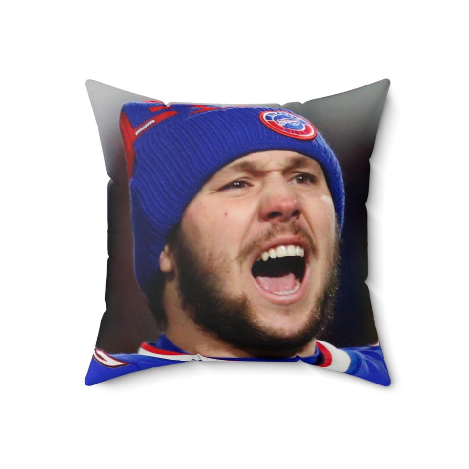 Josh Allen Throw Pillow: Buffalo Football Home Decor