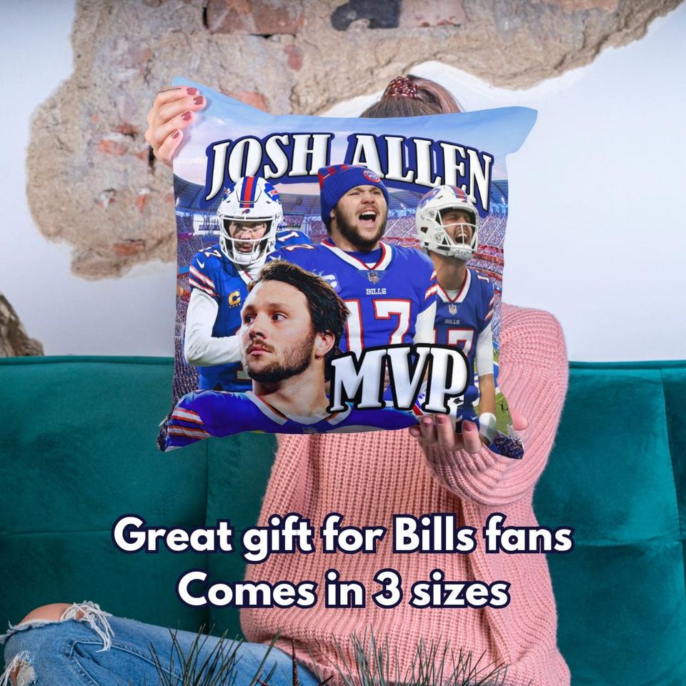 Josh Allen MVP Throw Pillow - Buffalo Football Home Decor