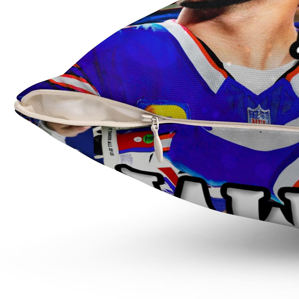Josh Allen MVP Throw Pillow - Buffalo Football Home Decor