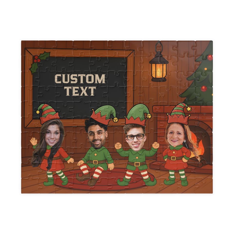 Personalized Elf Face Puzzle | Custom Christmas Gift