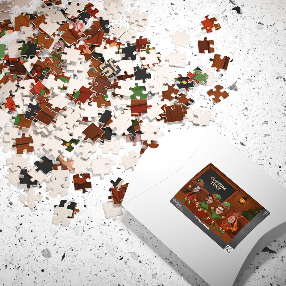 Personalized Elf Face Puzzle | Custom Christmas Gift