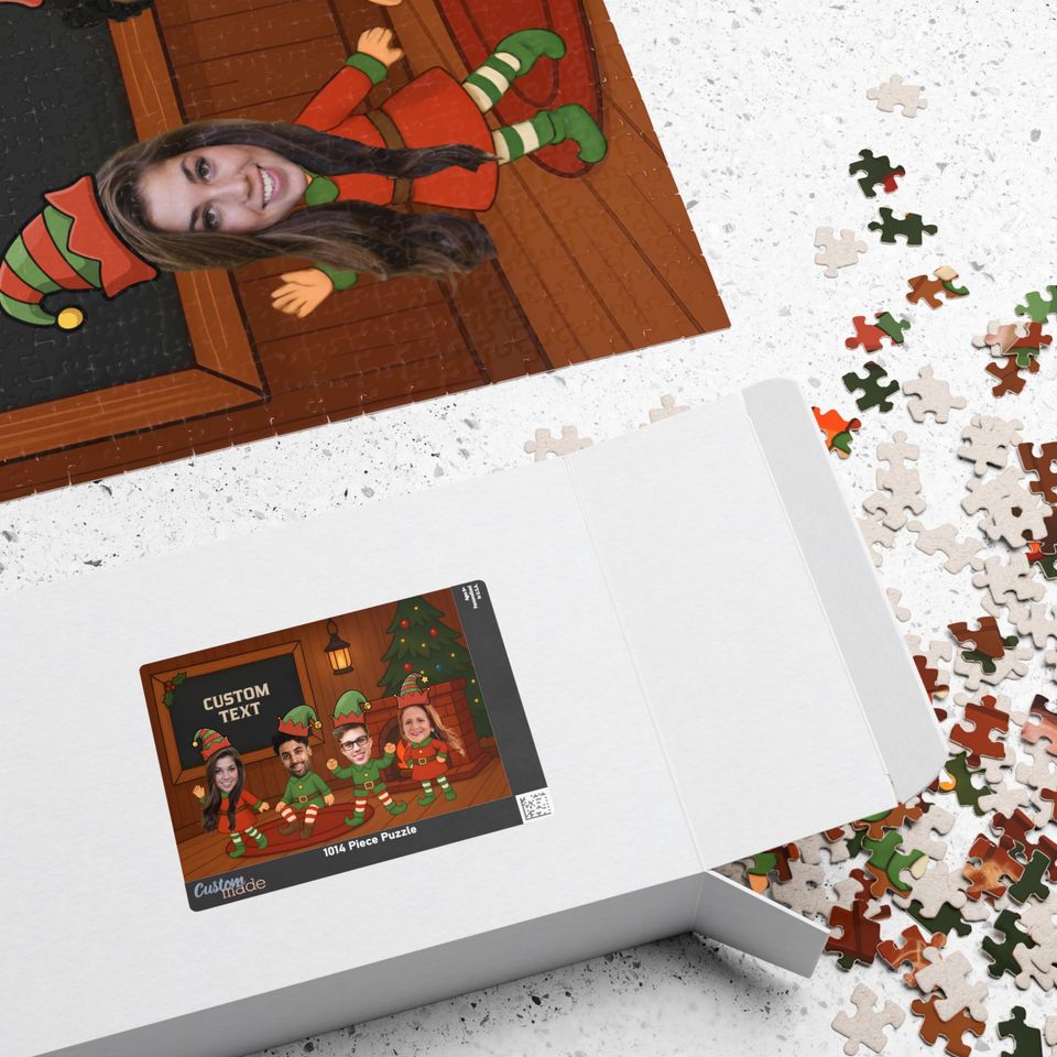 Personalized Elf Face Puzzle | Custom Christmas Gift