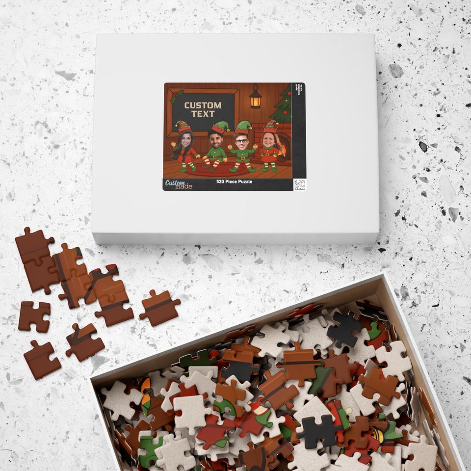 Personalized Elf Face Puzzle | Custom Christmas Gift
