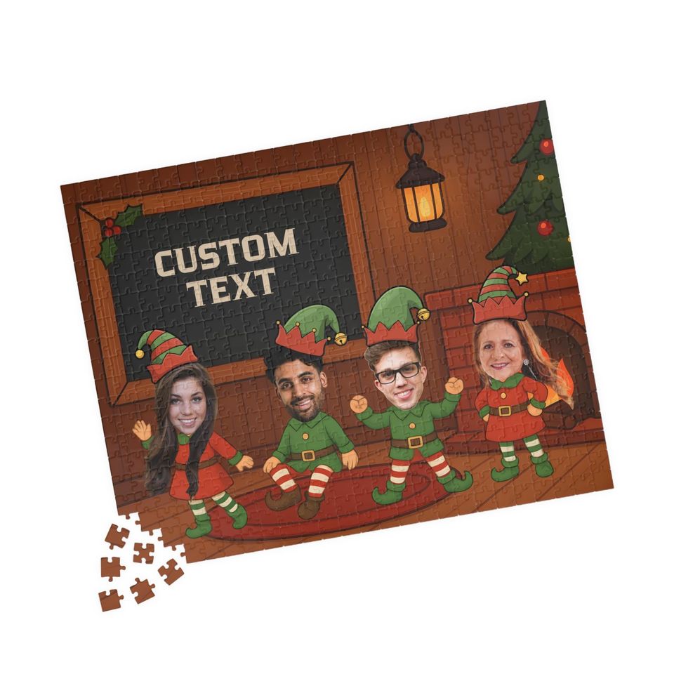 Personalized Elf Face Puzzle | Custom Christmas Gift