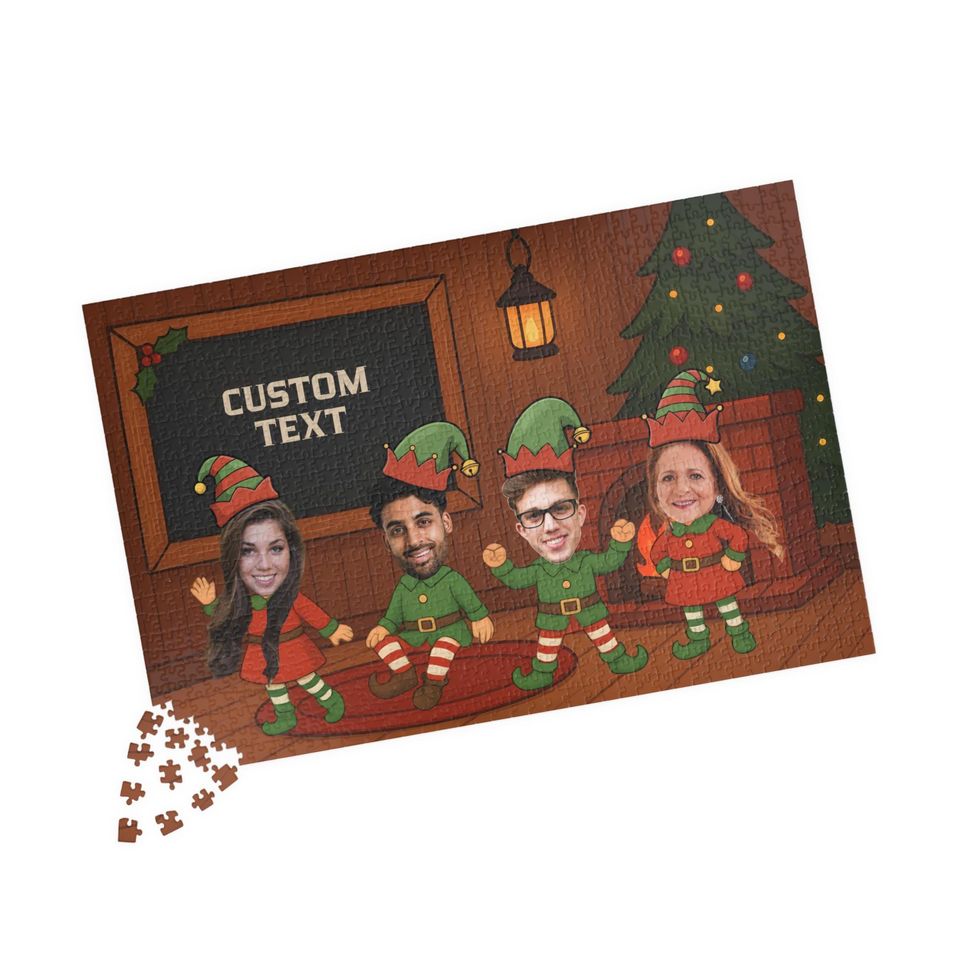 Personalized Elf Face Puzzle | Custom Christmas Gift