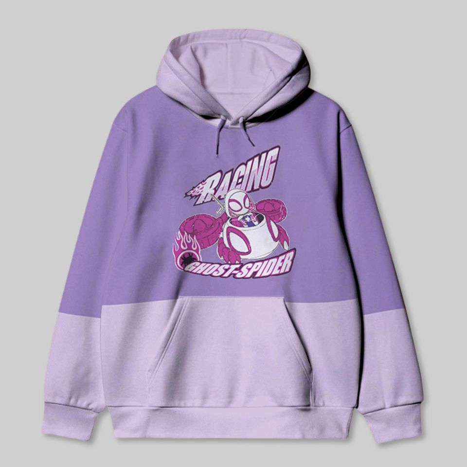 Ghost-Spider Racing All Over Print Hoodie, Marvel Spider-Man 3D Hoodie