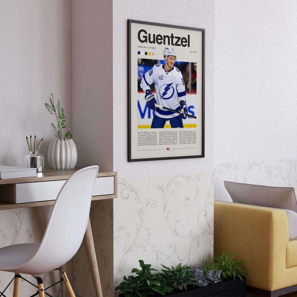 Jake Guentzel Poster  Ice Hockey Wall Art