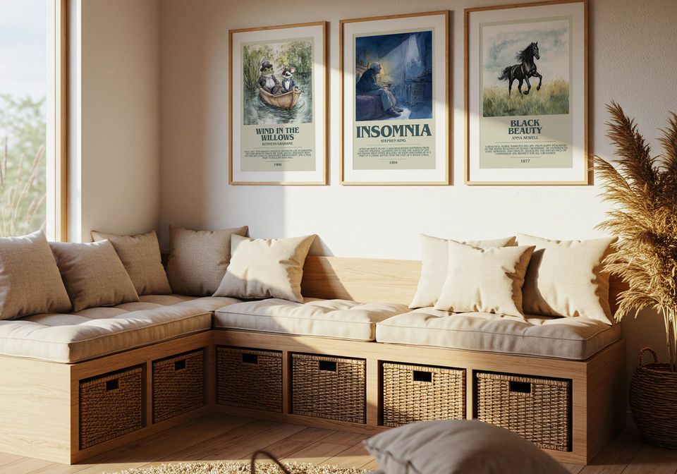 Insomnia by Stephen King Descriptive Poster Print.  Wall Art Author & Blurb Book Artwork