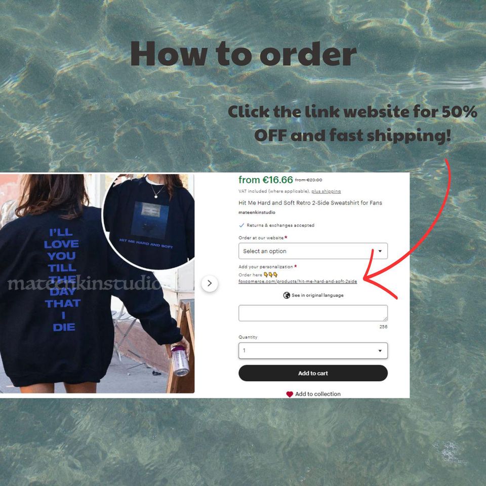 Billie Eilish Tour Double Sided Sweatshirt