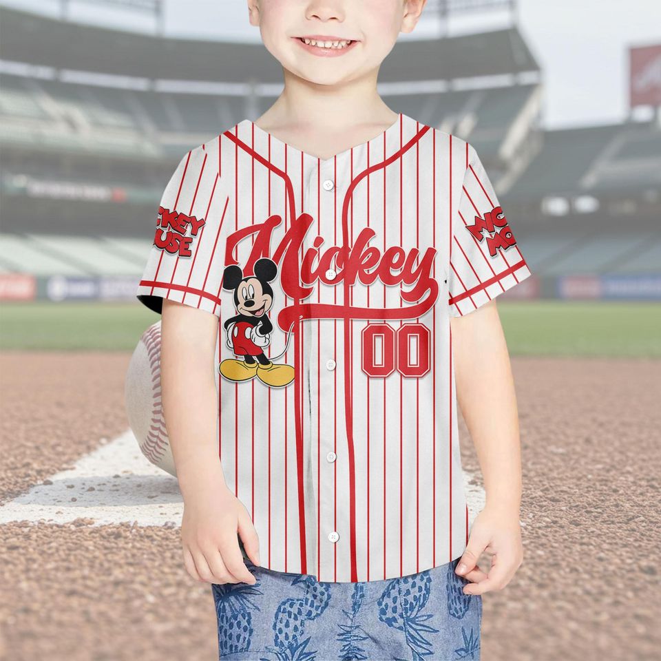 Personalized Mouse Baseball Jersey, Mouse Baseball Shirt, Magic Kingdom Jersey