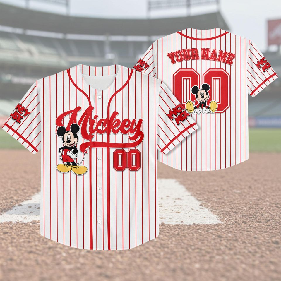 Personalized Mouse Baseball Jersey, Mouse Baseball Shirt, Magic Kingdom Jersey